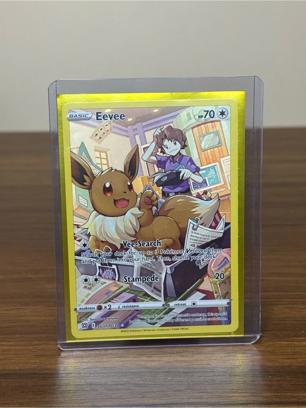 Eevee Pokemon TCG Brilliant Stars Trainer Gallery Holo TG11/TG30